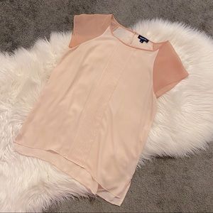Blush chiffon t-shirt blouse